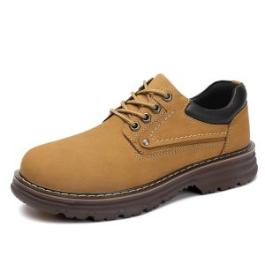 New top layer cowhide rhubarb boots tooling shoes Martin boots - Image 4