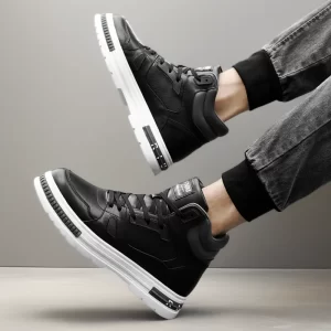 6cm 8cm height increasing shoes genuine Leather mens elevator shoes for man sports sneakers elevate taller lift shoes Luxury - Image 3