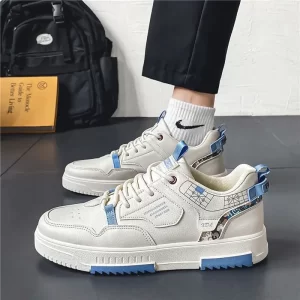 Men's shoes 2024 summer new breathable white shoes men's trendy and versatile thick soled sports board shoes trendy shoes - Image 2