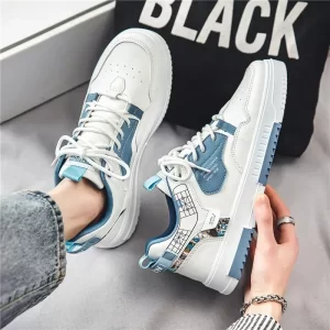 Men's shoes 2024 summer new breathable white shoes men's trendy and versatile thick soled sports board shoes trendy shoes - Image 4