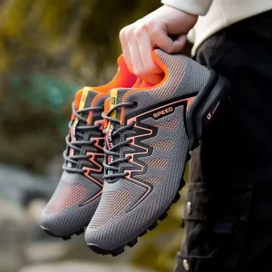 2025 New Men Running shoes Outdoor Breathable Anti-skid Wear-resistant Lace-up Sneakers Male Jogging Training Travel Sport Shoes - Image 2
