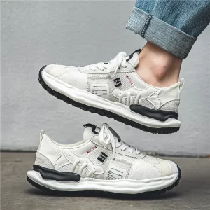 Summer new mesh breathable shoes Casual Versatile Men's Sneakers Shoe Outdoor fashion Shoes Lace Up Male Flats Tenis Zapatos - Image 4