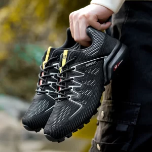 2025 New Men Running shoes Outdoor Breathable Anti-skid Wear-resistant Lace-up Sneakers Male Jogging Training Travel Sport Shoes - Image 3